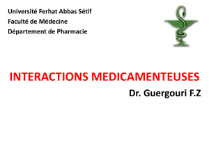 Interactions médicamenteuses