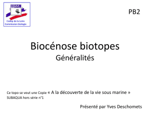 Biocénose biotopes