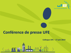 Slides Conférence de Presse - Union Française de l`Électricité