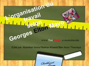 l-organisation-du-travail-selon-elton-mayo - Tun