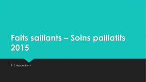 9.1Faits saillants – Soins palliatifs 2015
