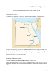 1 L2HI0113 – Histoire de l`Égypte ancienne Contrôle de