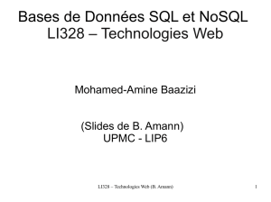Bases de Données SQL et NoSQL LI328 – Technologies Web