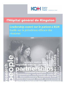 Kingston General Hospital Patient Centred Leadership