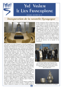 Inauguration de la nouvelle Synagogue