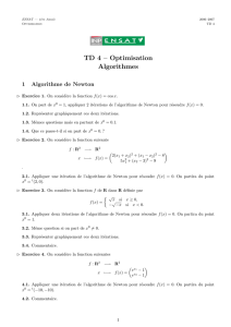TD 4 – Optimisation Algorithmes
