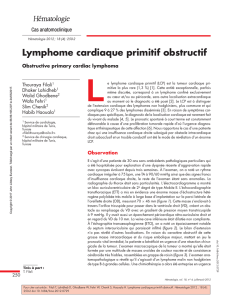 Lymphome cardiaque primitif obstructif
