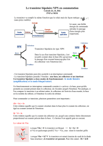 Le transistor bipolaire NPN en commutation