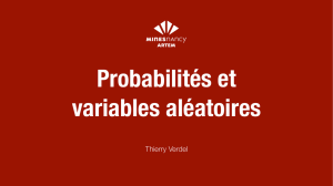 Probabilités et variables aléatoires