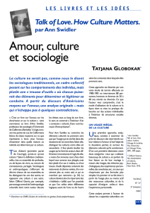 Amour, culture et sociologie