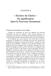 « Esclave du Christ » Sa signification dans le Nouveau Testament