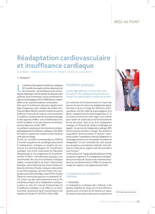 Réadaptation cardiovasculaire et insufficance cardiaque – Cardiac