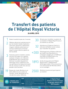 Transfert des patients de l`Hôpital Royal Victoria