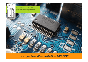 Le système d`exploitation MS-DOS