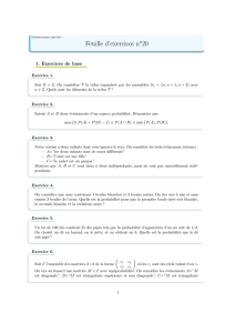 Feuille d`exercices n o20