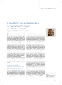 Complications cardiaques de la radiothérapie – Radiation toxicity to