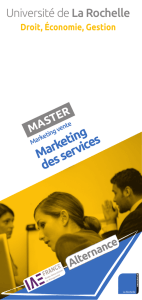 Master Marketing des services