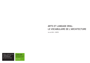 arts et langage oral: le vocabulaire de l`architecture