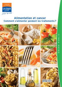 Alimentation et cancer - Ligue contre le cancer