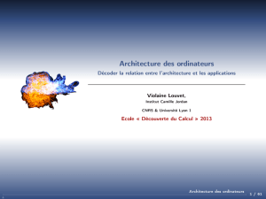 Architecture des ordinateurs - LyonCalcul