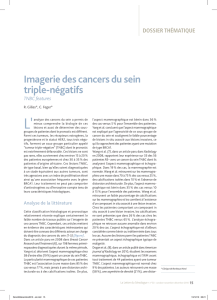Imagerie des cancers du sein triple-négatifs