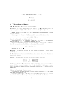 THEOREMES D`ANALYSE