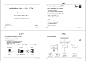 Java Database Connectivity (JDBC) JDBC JDBC JDBC