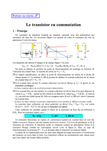 Le transistor en commutation