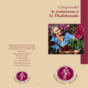 Comprendre le traitement à la Thalidomide
