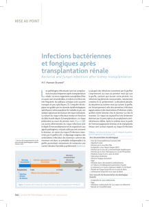 Infections bactériennes et fongiques après transplantation