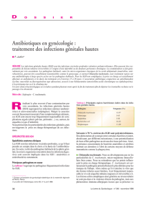 Antibiotiques en gynécologie : traitement des infections