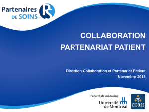 Collaboration, partenariat patient