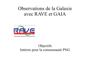 Observations de la Galaxie avec RAVE et GAIA