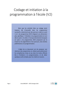 Codage et initiation à la programmation à l`école (V2)