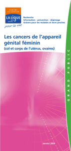 Les cancers de l`appareil génital féminin