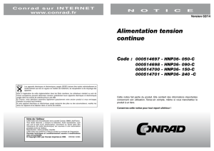 Alimentation tension continue Code : 000514697 - HNP36- 050