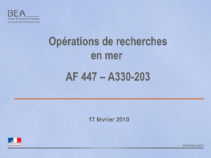 Présentation des opérations de recherche en mer (17/02/2010)