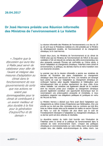 Dr José Herrera préside une Réunion informelle des Ministres de l