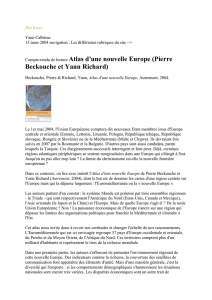 Compte-rendu de lecture Atlas d`une nouvelle Europe (Pierre