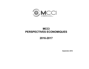 MCCI PERSPECTIVES ECONOMIQUES 2016-2017
