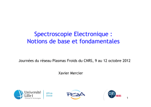 Spectroscopie Electronique : Notions de base et fondamentales