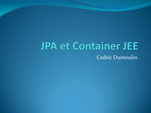 JPA et Container JEE