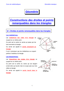 Géométrie Constructions des droites et points