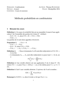 Méthode probabiliste en combinatoire