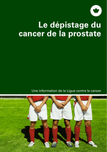 Le dépistage du cancer de la prostate - Boutique