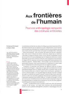 Aux frontières de l`humain : pour une anthropologie - IRD