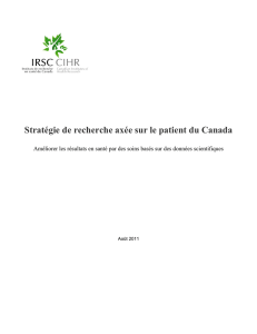 Stratégie de recherche axée sur le patient du Canada