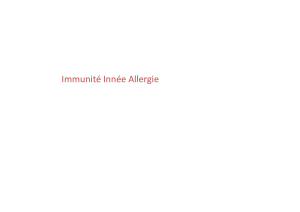 Immunité Innée Allergie