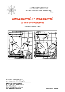 Subjectivité et objectivité