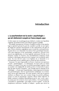 La psychanalyse et la psychologie aujourd`hui en France